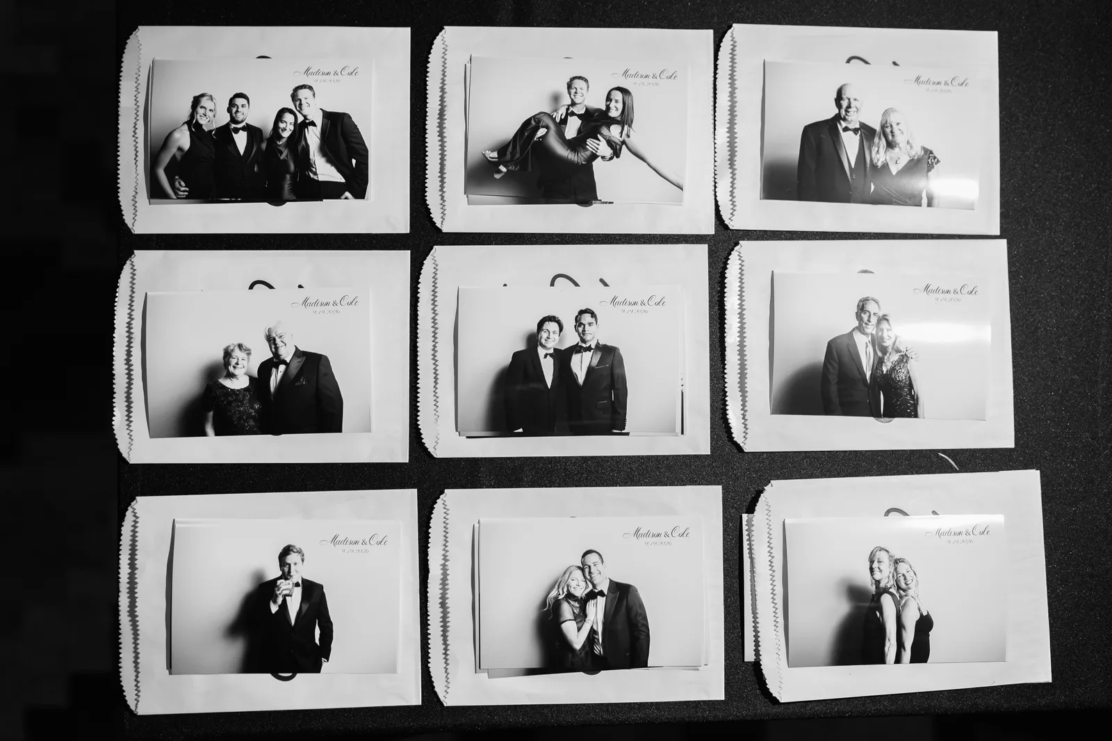 Finished Cameo portraits printed and ready for wedding guests